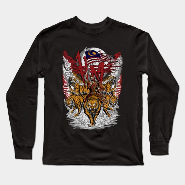 TIGER SPIRIT Long Sleeve T-Shirt by ROSAIMAN